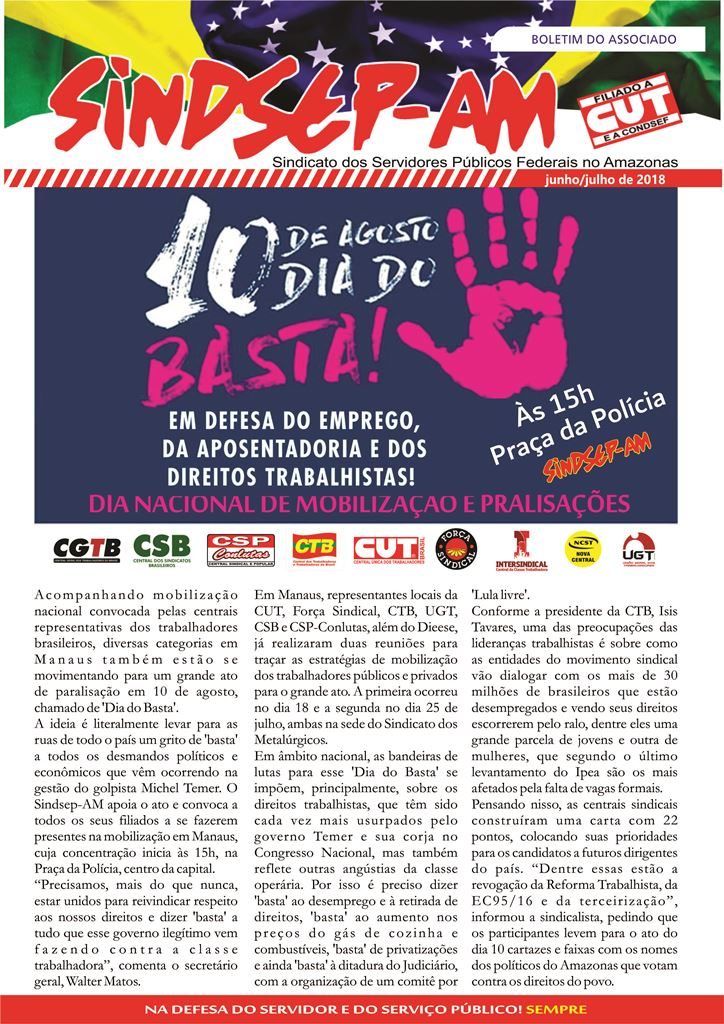 Boletim – Agosto/2018